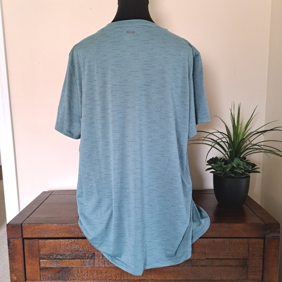 ❤️ NWOT Mondetta Active Tee Green XXL Short Sleeved Striped T-shirt Lightweight - Picture 5 of 10